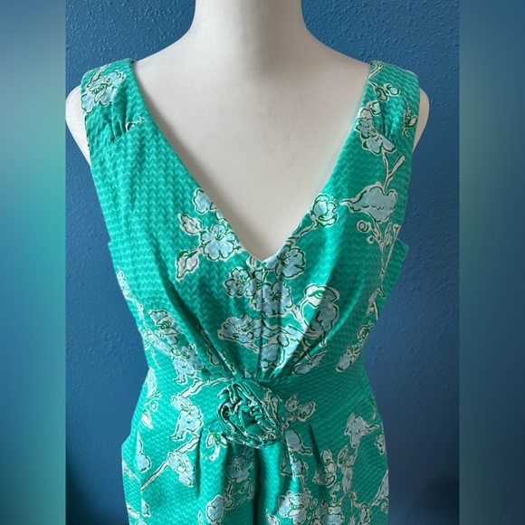 Lilly Pulitzer Parker Mini Dress Birds and the Bees Print in Lagoon  Size 6 - Picture 3 of 7